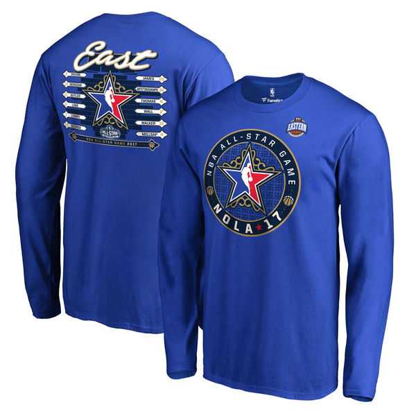 Men's Eastern Conference Fanatics Branded Royal 2017 NBA All-Star Game NOLA East Roster Long Sleeve T-Shirt,We sell and wholesale Men's Eastern Conference Fanatics Branded Royal 2017 NBA All-Star Game NOLA East Roster Long Sleeve T-Shirt on line form chian!